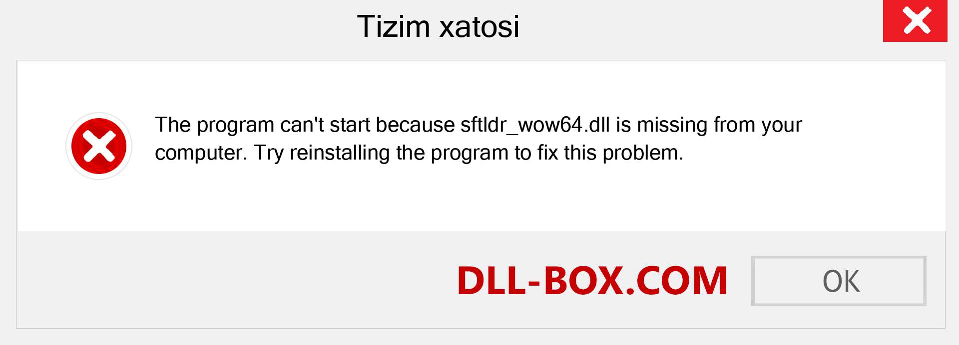 sftldr_wow64.dll fayli yo'qolganmi?. Windows 7, 8, 10 uchun yuklab olish - Windowsda sftldr_wow64 dll etishmayotgan xatoni tuzating, rasmlar, rasmlar